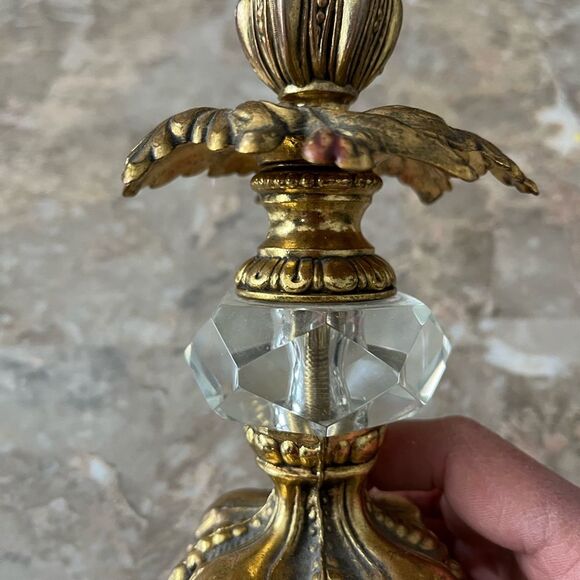 Beautiful vintage bras and glass candleholder stick; elegant and classy, 7 x 4” - Picture 3 of 6